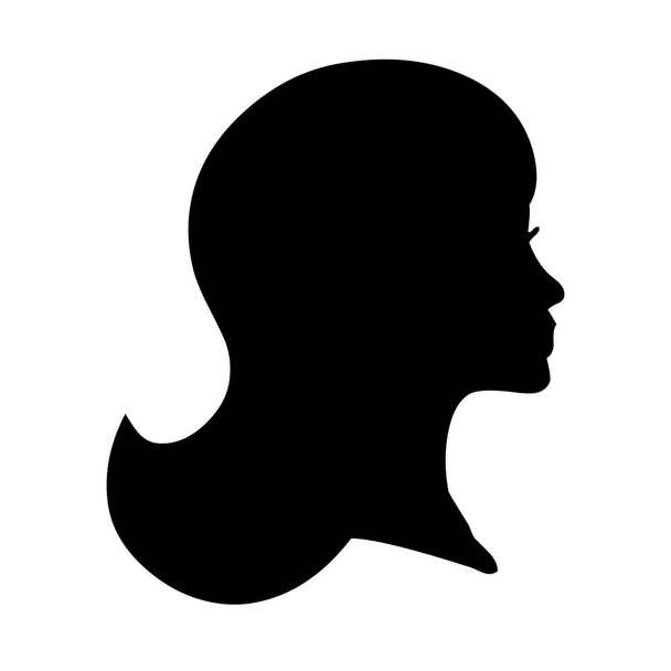 Silhouette and portrait of a woman - Photo, Image