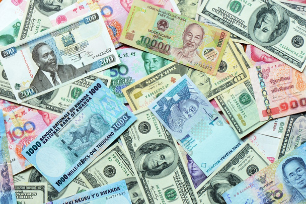 Various currency paper, banking and finance, money savings - Photo, Image