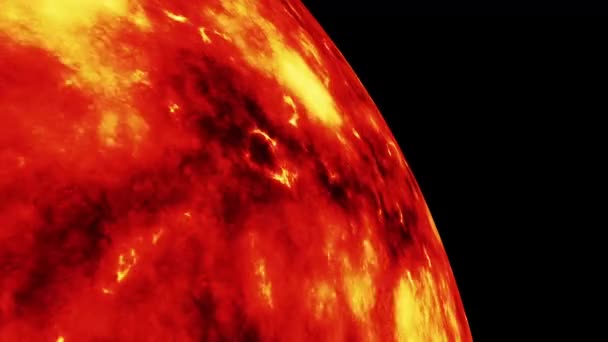 Cyfrowe renderowanie Red Burning Fire Planet - Materiał filmowy, wideo