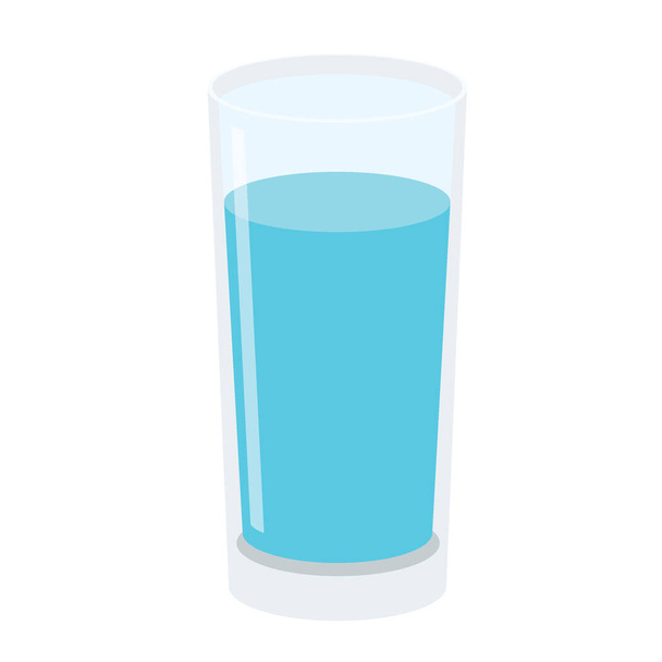 water in the glass isolated on white background illustration vector   - Фото, зображення