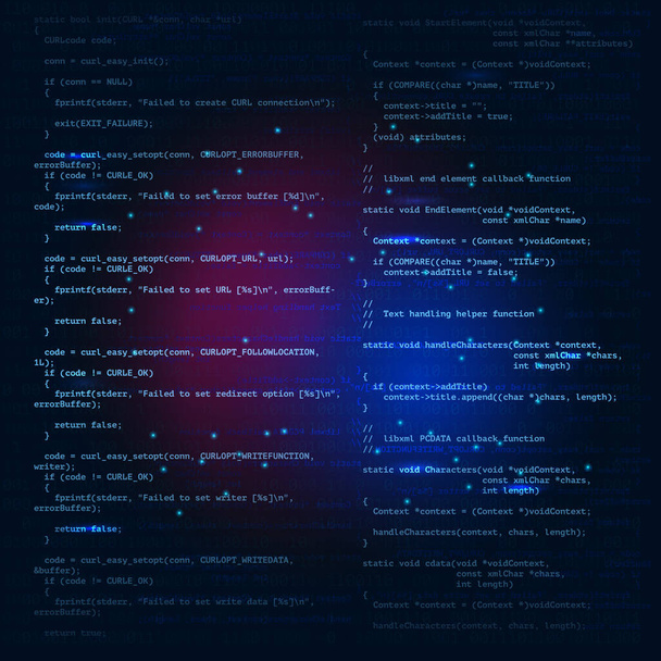 デジタルJavaコードテキスト。コンピュータソフトウェアコーディングベクトルの概念。プログラミングコーディングスクリプトjava 、画面イラスト上のデジタルプログラムコード。テクノロジーと自然バランスの概念. - ベクター画像