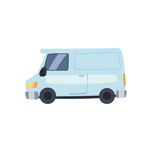 white and van car icon vector design - Vector, Image