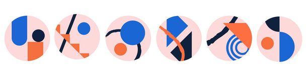 Set di icone geometriche dei social media - Vettoriali, immagini