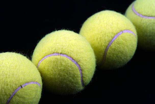 Bolas de tênis, vista diagonal
 - Foto, Imagem