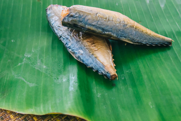 smoked mackerel, Fresh mackerel from Mae Klong, Thailand, Thai food, Rastrelliger brachysoma. - Photo, Image