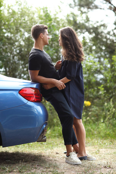 Lovely couple is traveling with a car - Photo, Image