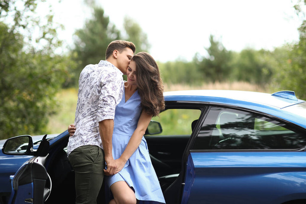 Lovely couple is traveling with a car - Photo, Image