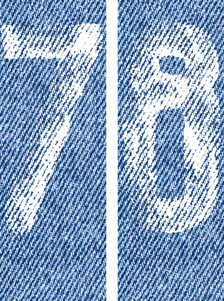 Векторные числа на джинсах 7, 8
 - Вектор,изображение