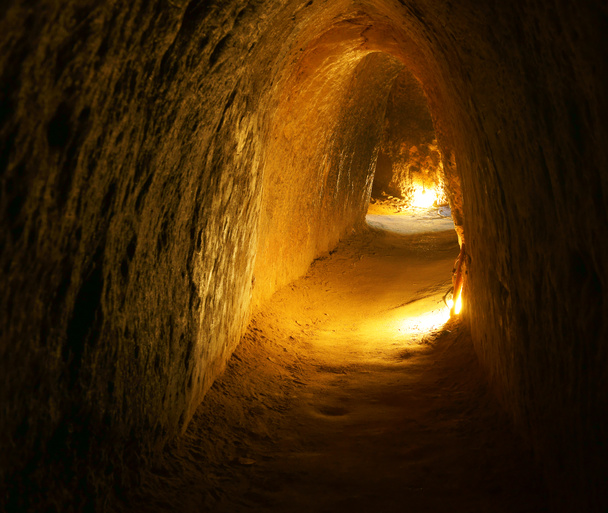 Cu Chi tunnel with underground dug out - Photo, Image