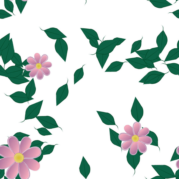 composición de diseño con flores y hojas, ilustración vectorial - Vector, Imagen