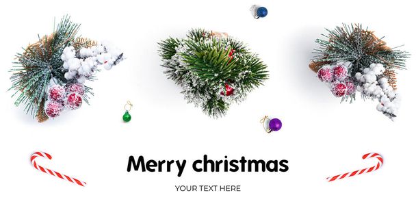Collezioni natalizie. Formato banner intestazione lunga. banner di intestazione del sito web Panorama. Foto di alta qualità - Foto, immagini