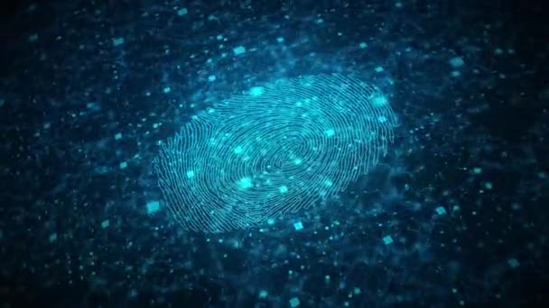 Digital Fingerprint Artificial Intelligence Network Connection 02 4K - Záběry, video