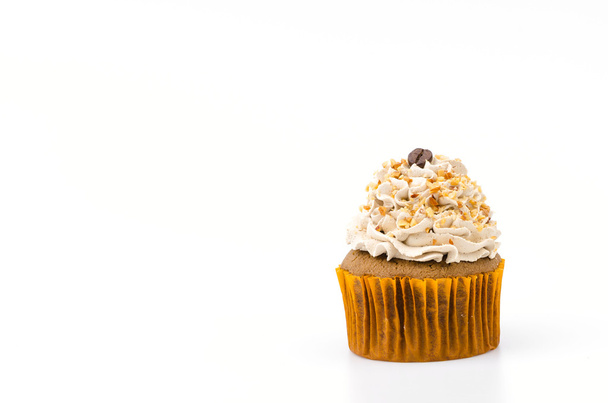 Coffee cupcake isolated white background - Photo, Image