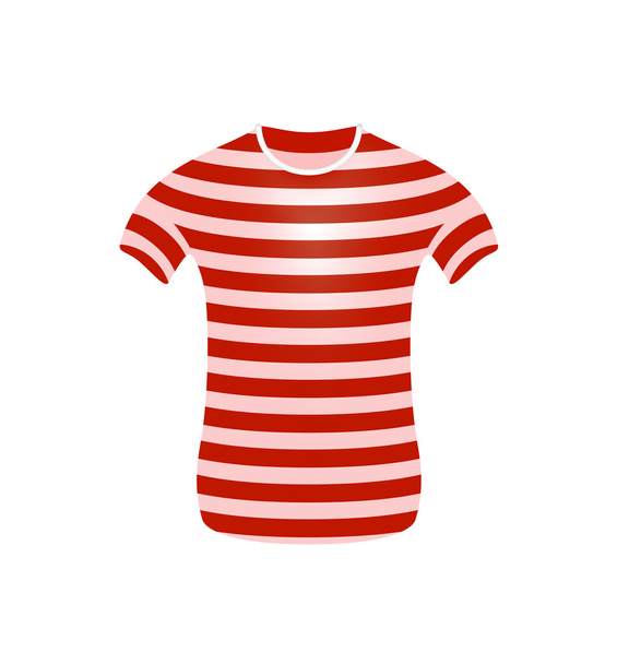 Striped t-shirt - Vector, Imagen