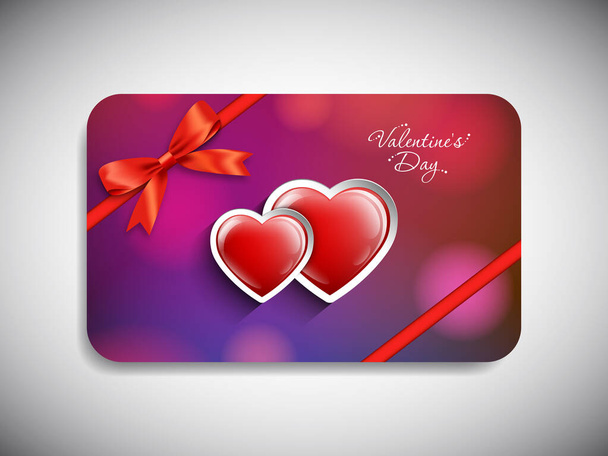 Gift card of Valentine's Day with beautiful calligraphy. - Vektor, obrázek