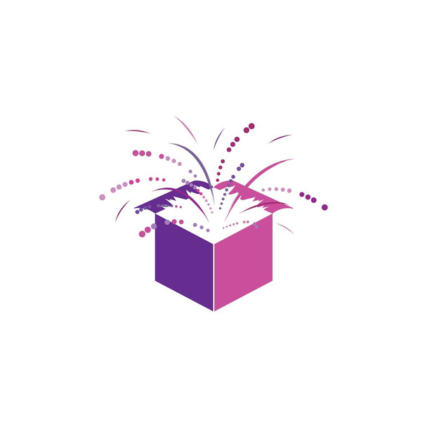 Подарочная коробка, логотип магазина иконка вектор дизайн
 - Вектор,изображение