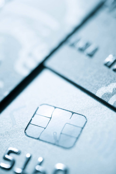 Kredi kartı görüntüsünde elektronik çip. - Fotoğraf, Görsel