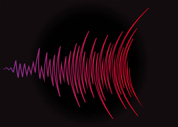 Music wave logo. Color pulse audio player dynamic banner. Digital media waveform technology jpeg illustration - Photo, Image