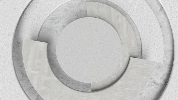 Moderne Business-Video-Hintergrund. Rotierende Teile eines Kreises. Spiraloberflächenkonzept. 3D-Illustration - Foto, Bild