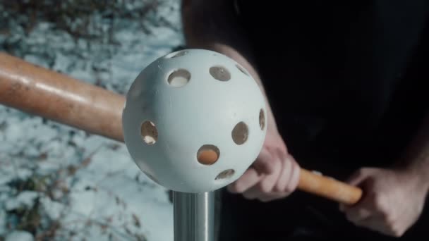 Bunting uma bola wiffle fora - Filmagem, Vídeo
