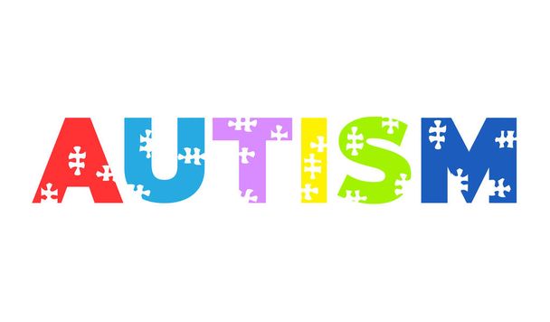 Иллюстрация символов аутизма - Фото, изображение
