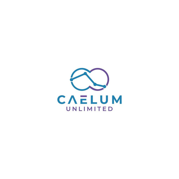 caelum unlimited logo design vektor - Vektor, Bild