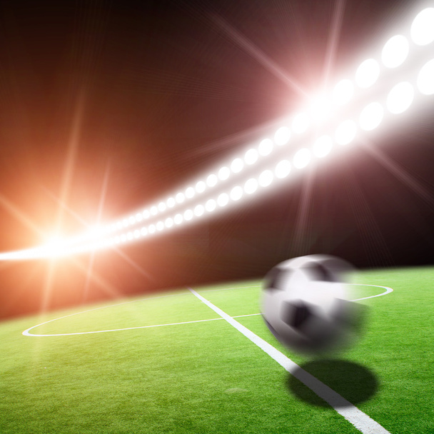 soccer stadium with the bright lights - Photo, Image