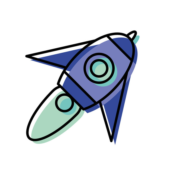 Іконка космічної ракети Векторний дизайн
 - Вектор, зображення