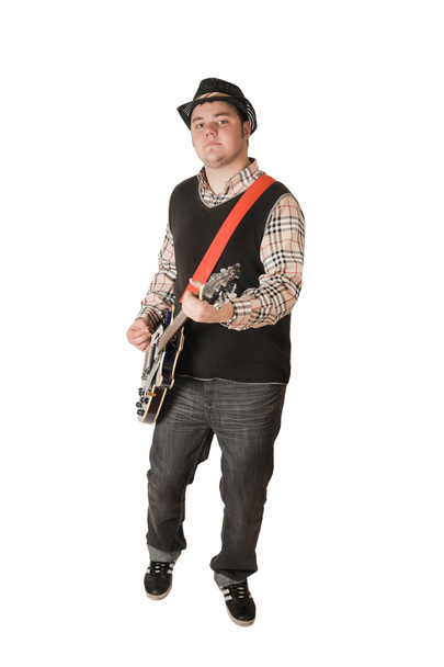 Young guy with a guitar - Zdjęcie, obraz