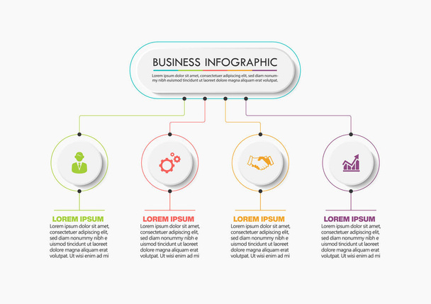 Visualisierung von Geschäftsdaten. Infografik-Symbole für abstrakte Hintergrundvorlagen - Vektor, Bild