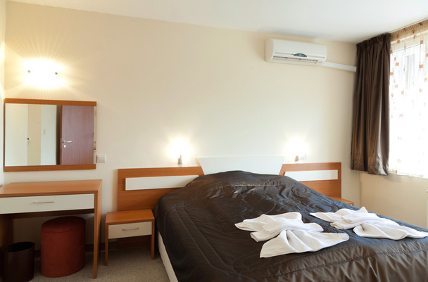 Interior Design: small bedroom in a hotel. - Photo, Image