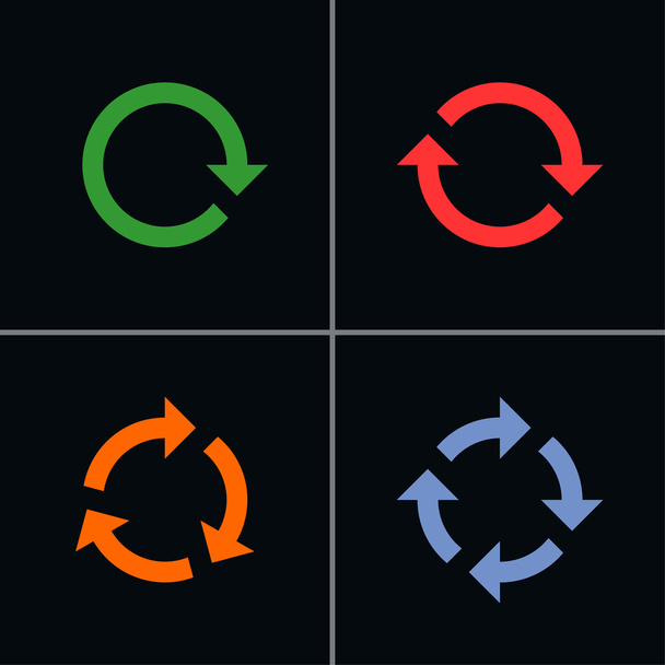 4 flecha signo de recarga rotación refrescar restablecimiento
 - Vector, imagen