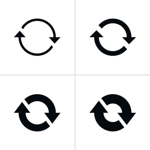 4 flèche efresh recharger la boucle de rotation signe ensemble
 - Vecteur, image