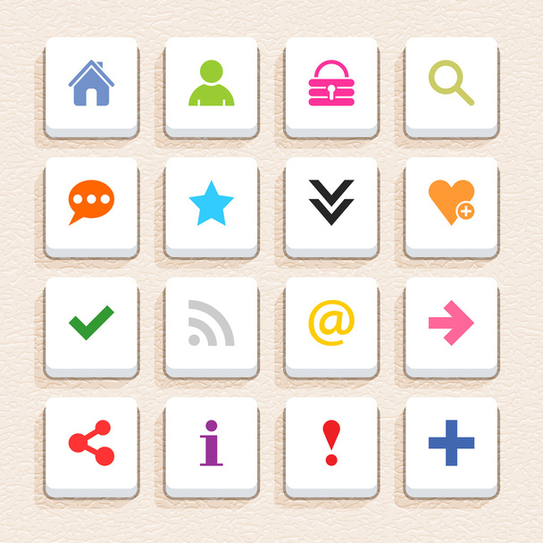 16 conjunto de iconos de signo básico
 - Vector, Imagen