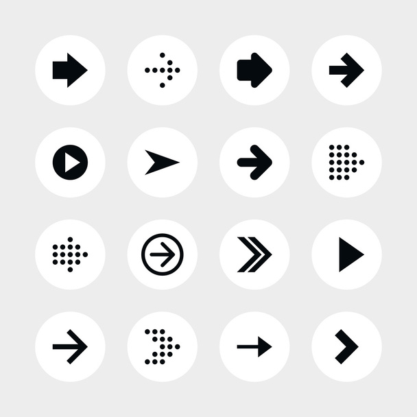 16 arrow sign icon set - Vector, Image