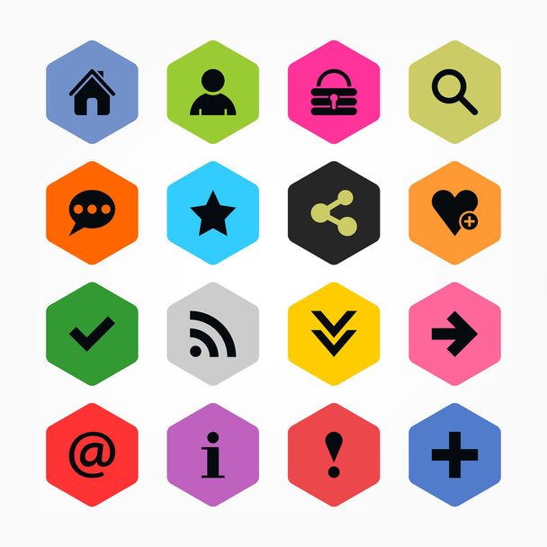 Conjunto de iconos de signo básico
 - Vector, imagen