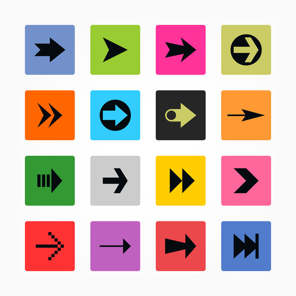 Signo de flecha icono conjunto - Vector, Imagen