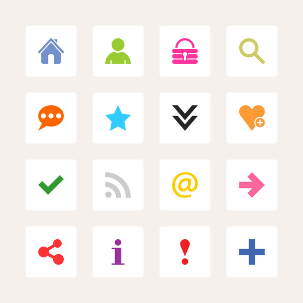 16 icon with basic sign - Vector, Image