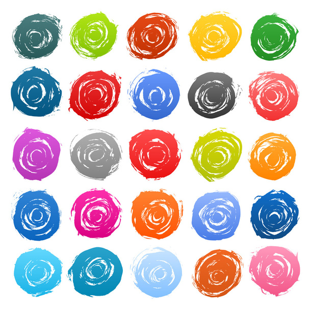 25 cerchio forma pennellata colorata
 - Vettoriali, immagini