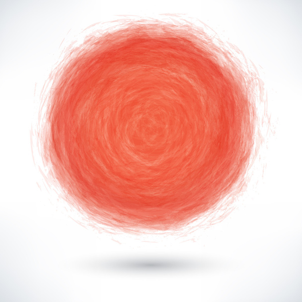 roter Pinselstrich im Kreis - Vektor, Bild