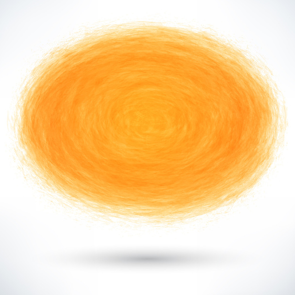 Orange brush stroke in the form of a ellipse - Vector, Image