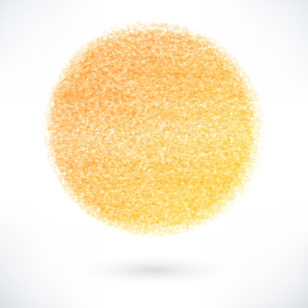 κίτρινο πινελιάς σε κύκλο - Διάνυσμα, εικόνα