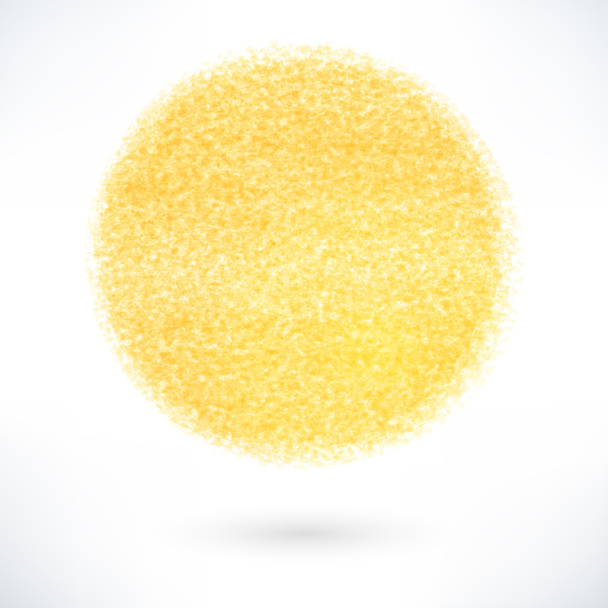 sárga ecsetvonás kör - Vektor, kép
