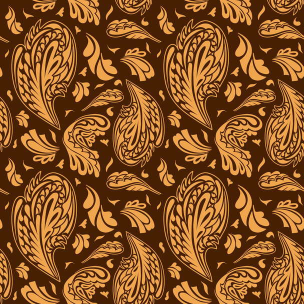 Elegant seamless pattern with floral ornament - Вектор,изображение