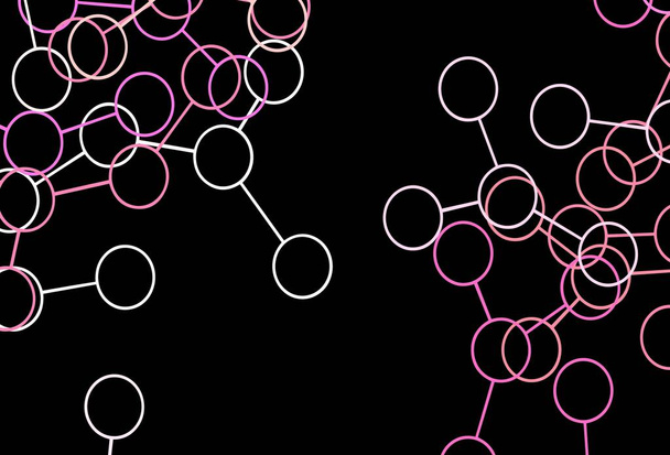 Rosa scuro, sfondo vettoriale giallo con forme di intelligenza artificiale. Illustrazione colorata brillante con struttura reale di AI. Modello per la scienza, disegni futuristici. - Vettoriali, immagini
