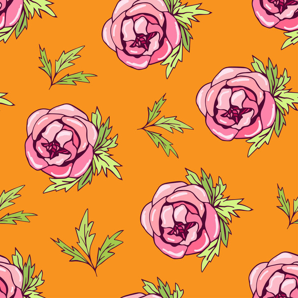 seamless pattern with watercolor flowers - Vektor, kép