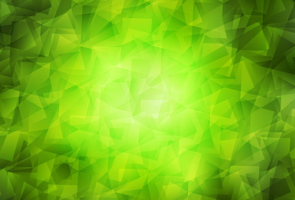 Verde claro, Plantilla poligonal vector amarillo. Ilustración abstracta poligonal con gradiente. Un diseño completamente nuevo para su prospecto. - Vector, Imagen