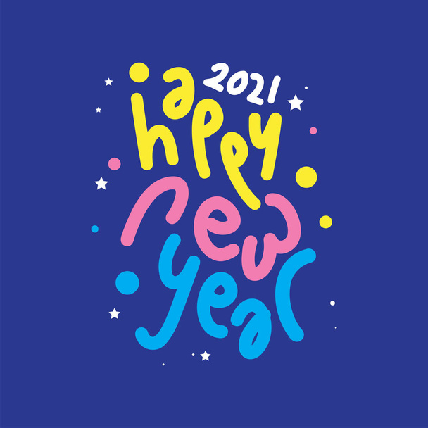 2021 Щасливий новорічний дизайн логотипу для вітальних листівок, календаря або будь-якого дизайну. Шаблон проектування номерів 2021 року. сучасні та футуристичні 2021 року щасливі новорічні символи. Векторні ілюстрації
 - Вектор, зображення