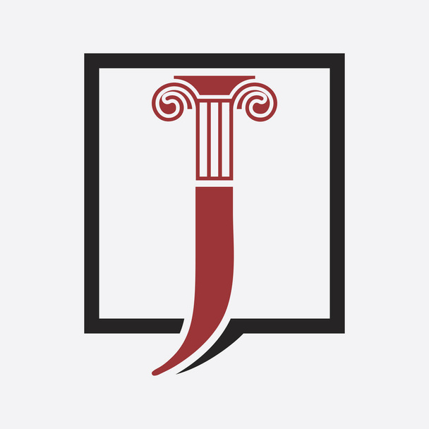 návrh loga justice. návrh loga právnické firmy. logo advokáta - Vektor, obrázek
