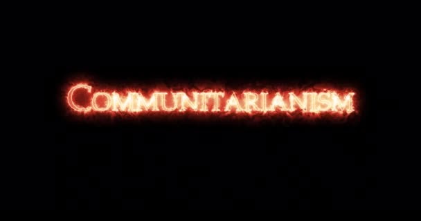 Communitarisme geschreven met vuur. Lijn - Video